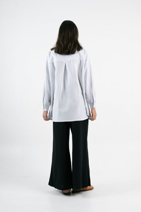 Langärmlige Bluse Hala - Leinen